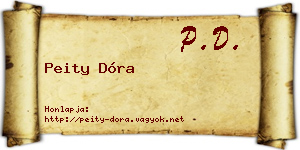 Peity Dóra névjegykártya